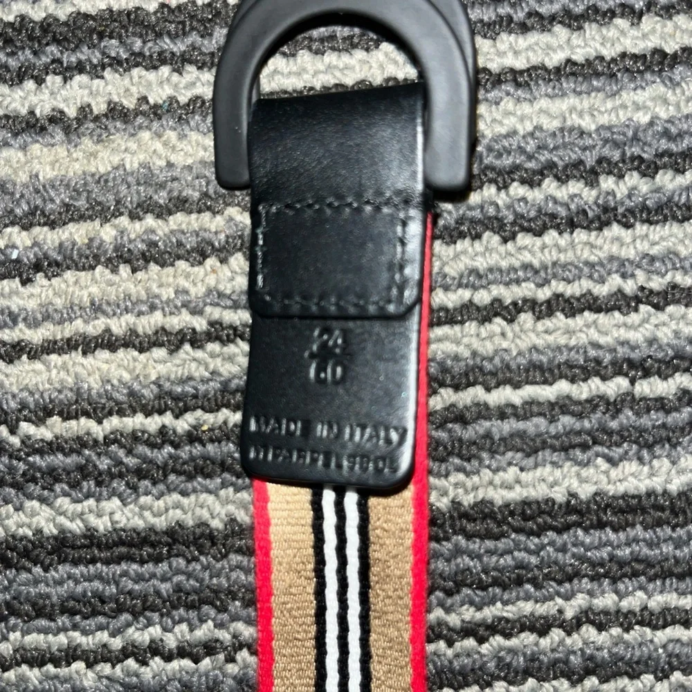 Burberry Kids Belt in Red, Black, and Cream
